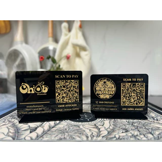 ป้ายสแกนQR code อะคริลิคดำ(ส่งรายละเอียดทางช่องแชท)