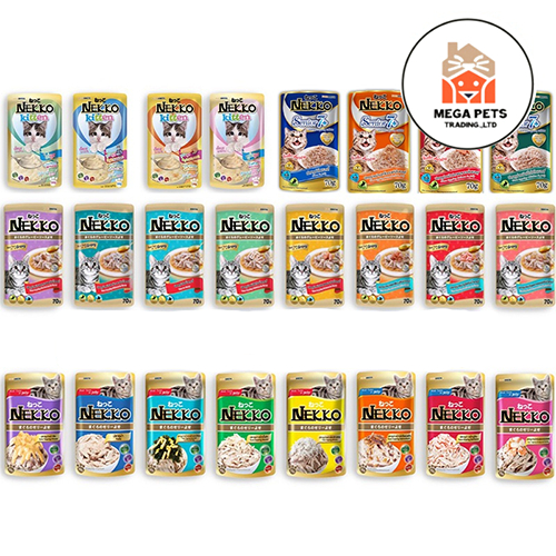 Nekko อาหารแมวแบบซองคละรสได้ เน็กโกะ 70 g.