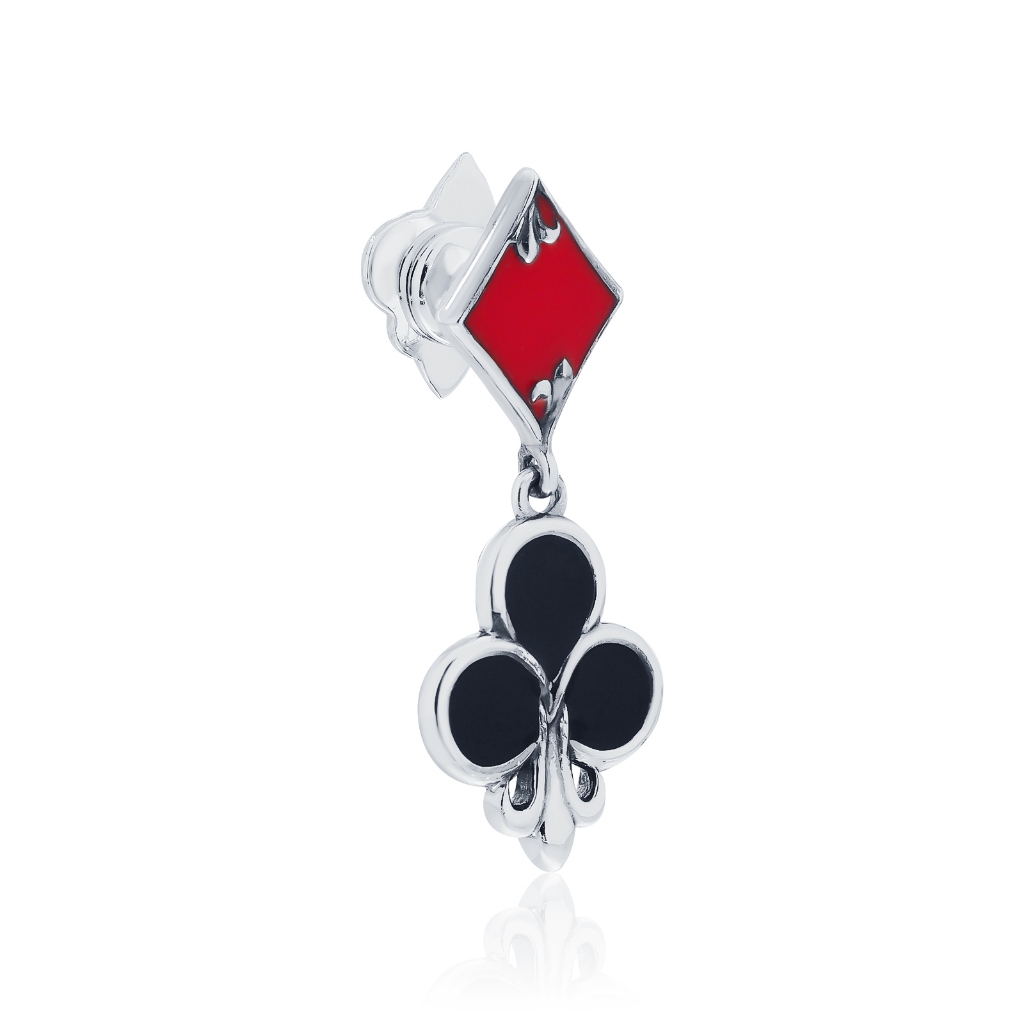 AKE AKE Club Diamond 66 Earring Stud ต่างหูเงินแท้ 925 ลายไพ่ดอกจิก-ข้าวหลามตัด *จำหน่าย/ชิ้น/ข้าง