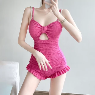 Victoria's Sunshine ชุดว่ายน้ำผู้หญิง เซ็กซี่ swimwear วันพีช เอวสูง ชายหาด ไลฟ์สดลด50%#0411