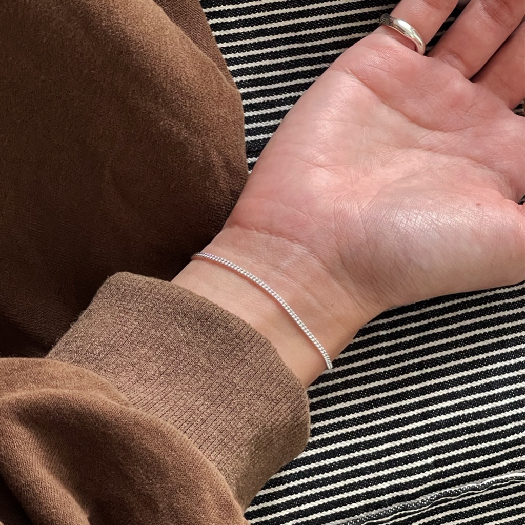 (bracelet,สร้อยข้อมือ) : CURB CHAIN BRACELET SILVER925 | สร้อยข้อมือเงินแท้ สร้อยข้อมือโซ่เงินแท้ | YOUR WISHLIST