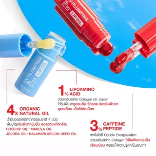 MizuMi UV Plumping Lip Oil 4g ลิปออยล์กันแดด SPF50+ PA++++ บำรุงริมฝีปากให้ดูอวบอิ่มฉ่ำวาวทันที