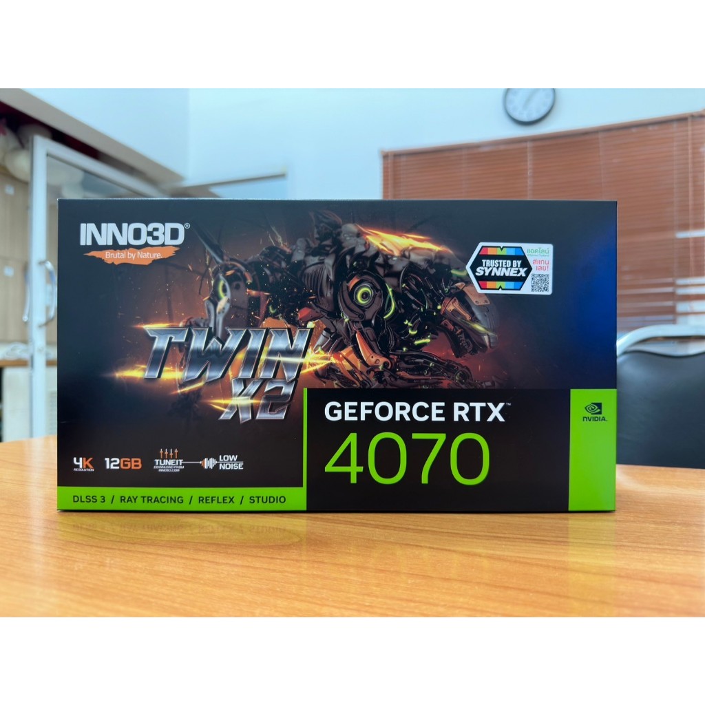 INNO3D TWIN X2 RTX4070 12GB  (DDR6X) ครบกล่อง มือสองสภาพมือ1 ประกันยาว พร้อมใบเสร็จ