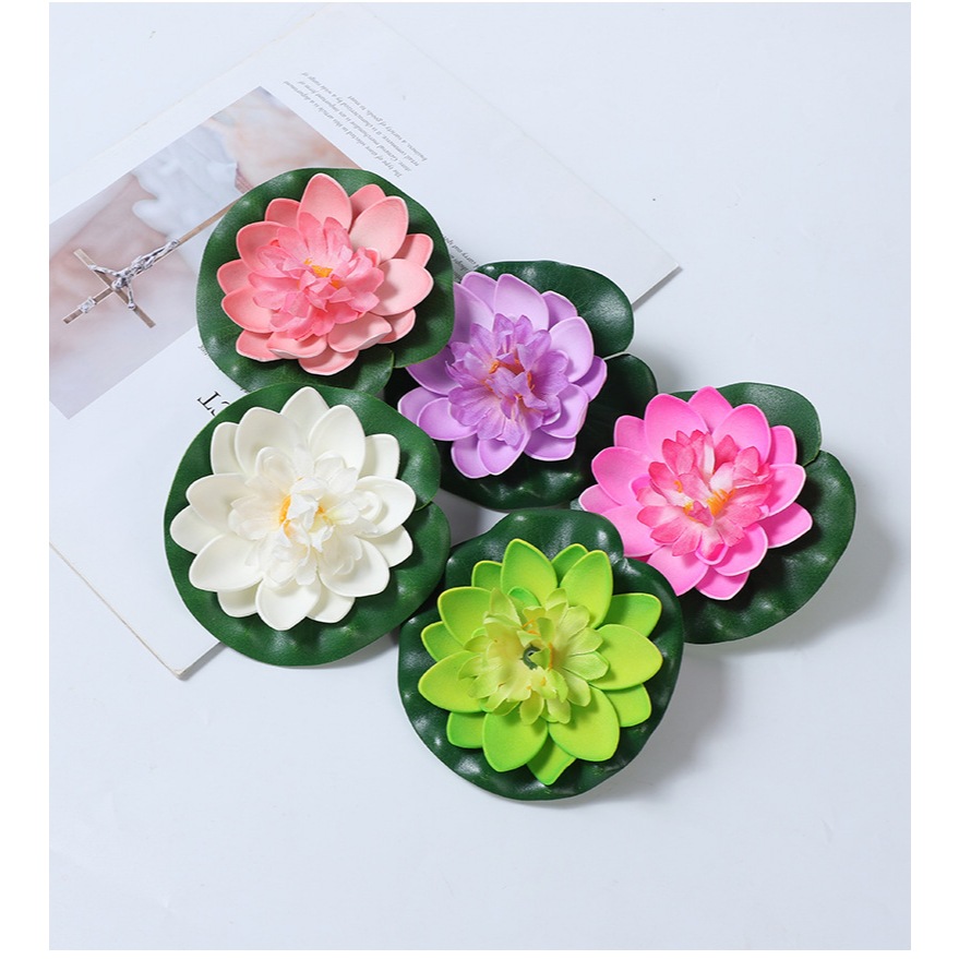 จัดส่งจากไทย ดอกบัวปลอม 5สี 10 ซม.