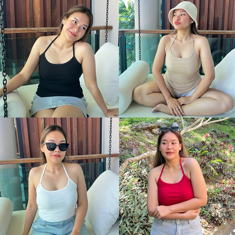 Sunset 🏖️🧘🏻‍♀️ เสื้อคล้องคอผ้ายูนิโคล่สาวอวบ