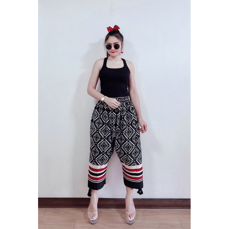 👍🛍️กางเกงฮาเร็ม เอวสม็อค ฟรีไซส์สาวอวบใส่ได้สบายมีสินค้าพร้อมจัดส่ง🛍️👍 - รูปที่ 6