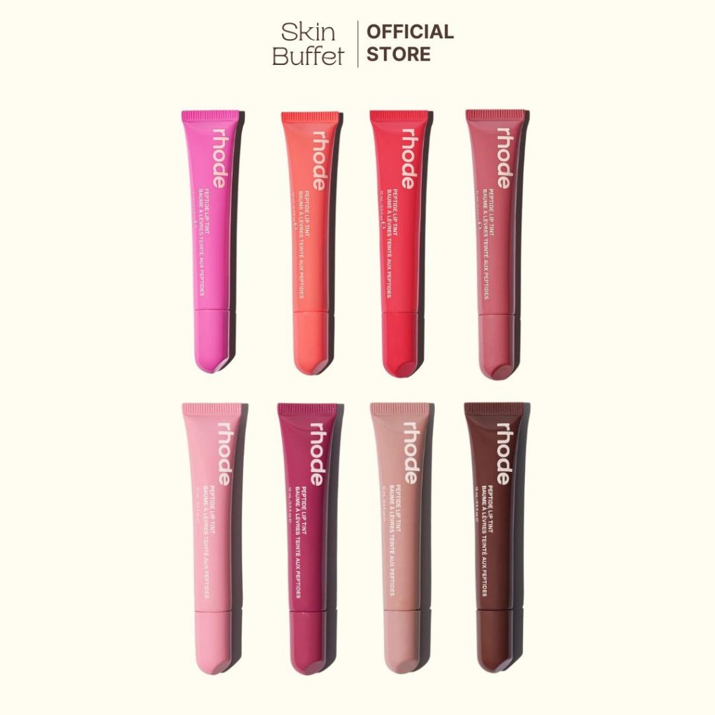 พร้อมส่ง SKINBUFFET Rhode New Peptide Lip Tints cinnamon roll & holiday