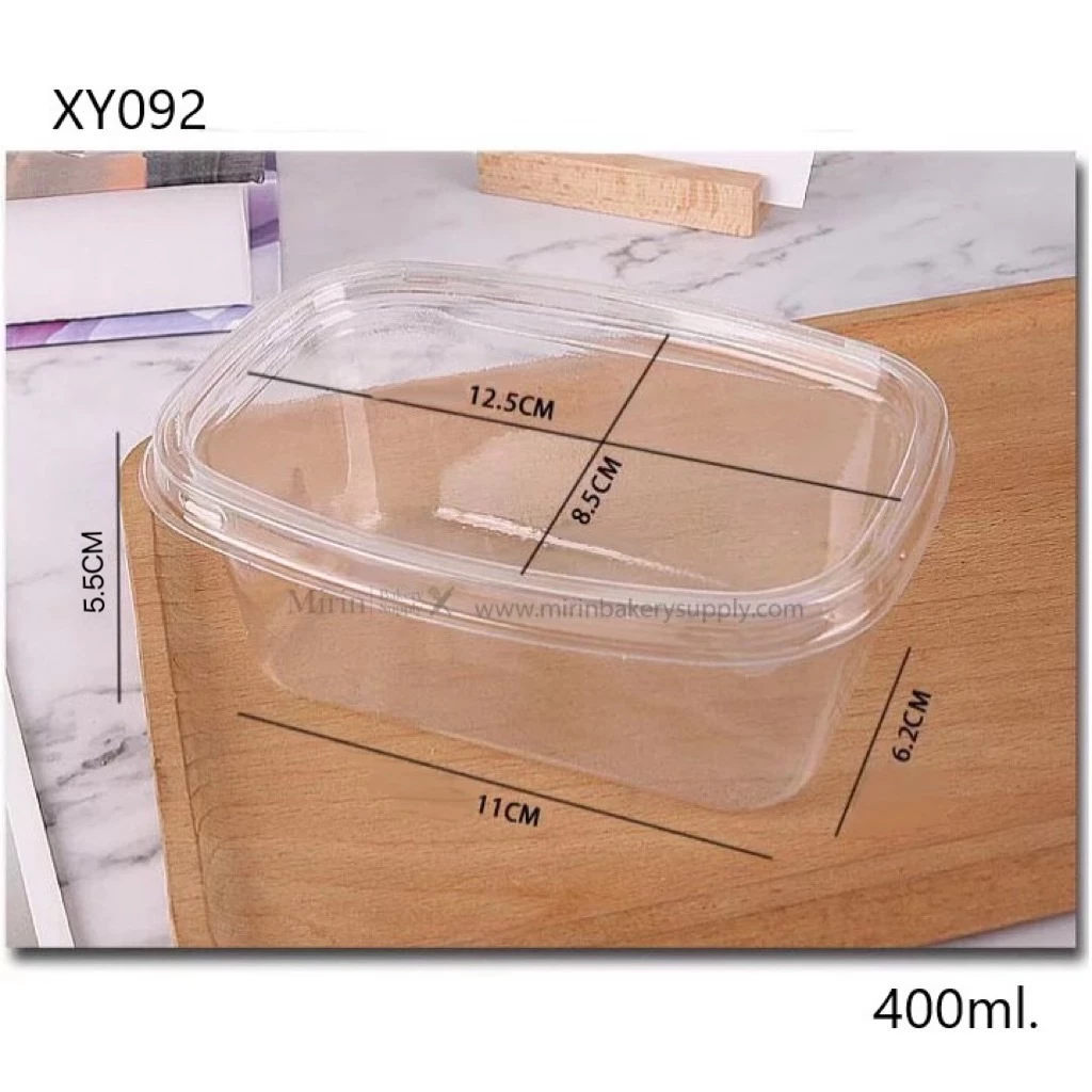 กล่องพลาสติกใสสี่เหลี่ยมผืนผ้า XY092 แพ็ค 50 ใบ