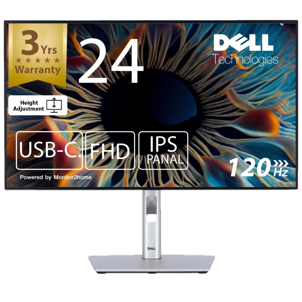Dell UltraSharp U2424HE Full HD LED Monitor - 16:9 - 23.8" IPS LED Backlight - 120hz Refresh Rate - 