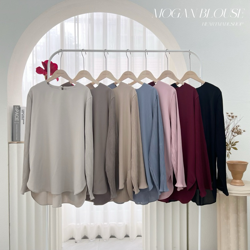 (C25) Heartmade - Mogan Blouse🌰 (สินค้าพร้อมส่ง) เสื้อเบลาส์แขนแต่งพลีทงานสวย