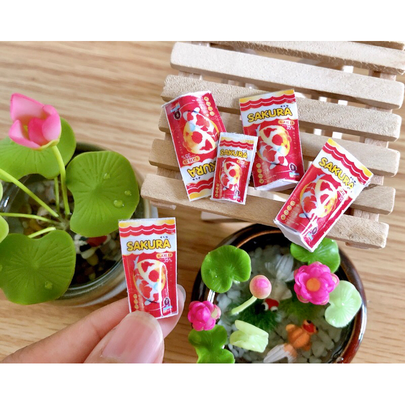 โมเดลอาหารปลาจิ๋วจำลอง ขนาด 1.5 , 2 cm. ราคา/ชิ้น