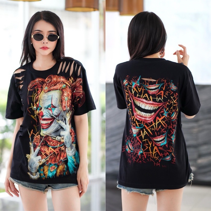 เสื้อยืดลายเรืองแสง 3D งานตัดขาด