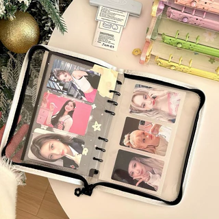 พร้อมส่ง🇹🇭ไส้แฟ้มA6 6ห่วง(แบบยาว) 1ช่อง 2ช่อง 3ข่อง วัสดุPP ไส้แฟ้มเก็บการ์ด เก็บโปสการ์ด โพลารอยด์ (AD) #I1