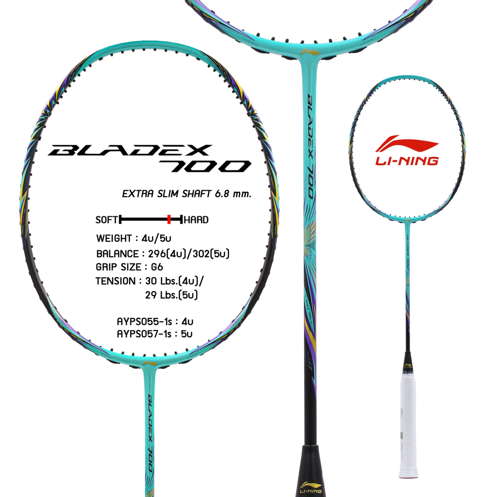 LI-NING BLADEX 700 (5U) AYPS057-1S ไม้แบดมินตัน แถมซอง+กริปพันด้าม+เอ็น พร้อมขึ้นฟรี (เลือกได้ที่ ช้