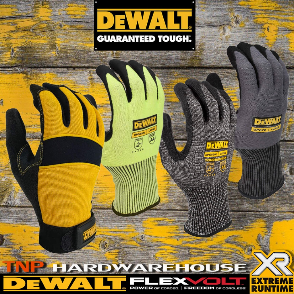 DEWALT ถุงมือช่าง รุ่น DPG860M,DPG860L,DPG855M,DPG855L