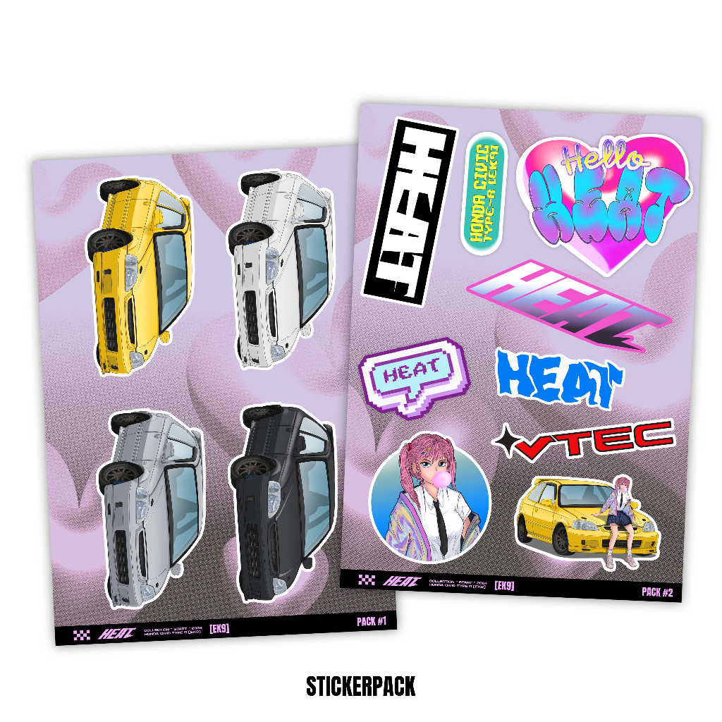 HEAT POSTCARD & STICKERPACK "EK9"