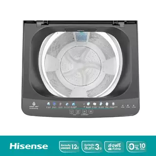 Hisense เครื่องซักผ้าฝาบน รุ่น WTJH1413UB ความจุ 14 กก. 660 RPM สีดำ