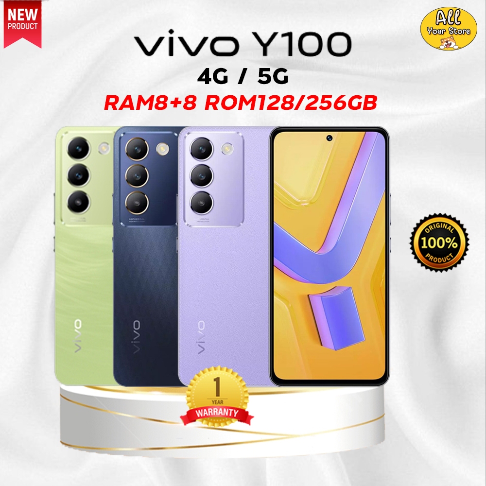 vivo Y100 4G/5G จอกว้าง มาร้อมSnapdragon 4 Gen 2 สเปคปัง กล้องสวย จอAMOLED และชาร์จไว 80W ของแท้รับป