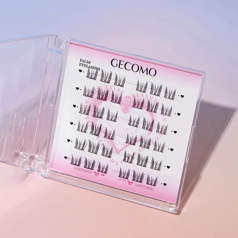 E171 GECOMO ขนตาปลอมแบบช่อ พร้อมติด ไม่ต้องใช้กาว ดูเป็นธรรมชาติ ติดทน - 4