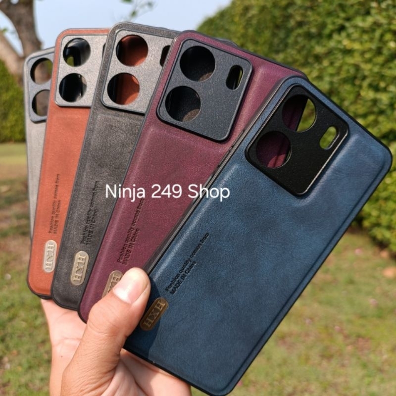 เคส สำหรับรุ่น Poco C65 ขอบซิลิโคน+ลายหนัง #C65