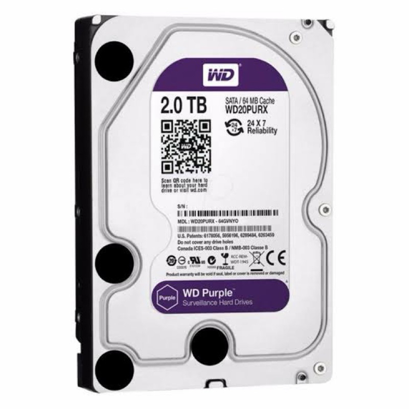 HARD DISK 2TB WD PURPLE ถูกๆจ้า (ด่วน มีจำนวนจำกัด)