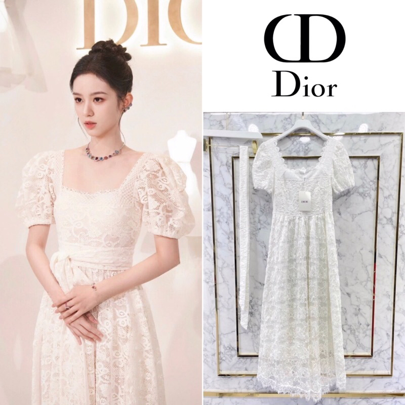 ชุดเดรส CHRISTIAN DIOR LONG MAXI DRESS  WITH BELT