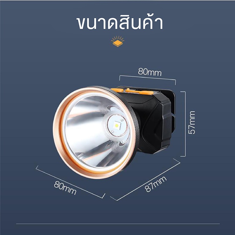 YAGE ไฟLEDหลอดเลเซอร์ เลนส์ขนาดใหญ่ ลำแสงพุ่งไกล ตกปลา จับกบ และกรีดยางได้ - รูปที่ 5