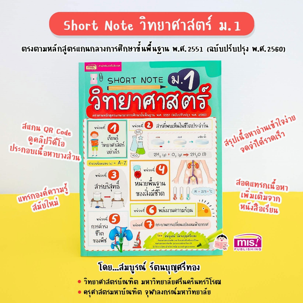 MISBOOK หนังสือ Short Note คณิตศาสตร์ ม.3