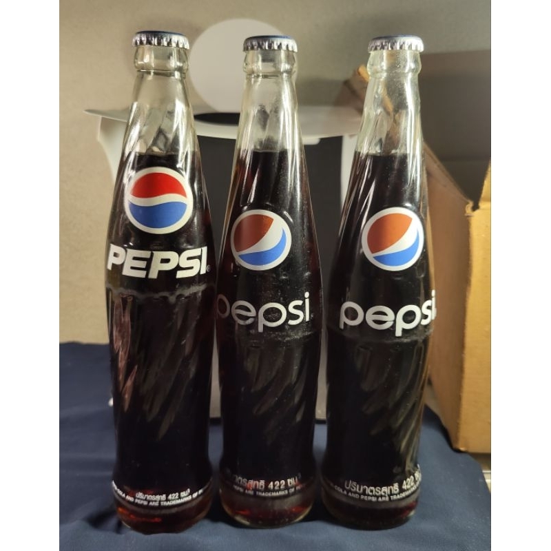 Pepsi แป๊ปซี่ขวดแก้วฝาจีบผลิตโดย บมจ.เสริมสุข สภาพ100%ของใหม่ยังไม่ได้เปิด สุดยอดของสะสมหายากมาก