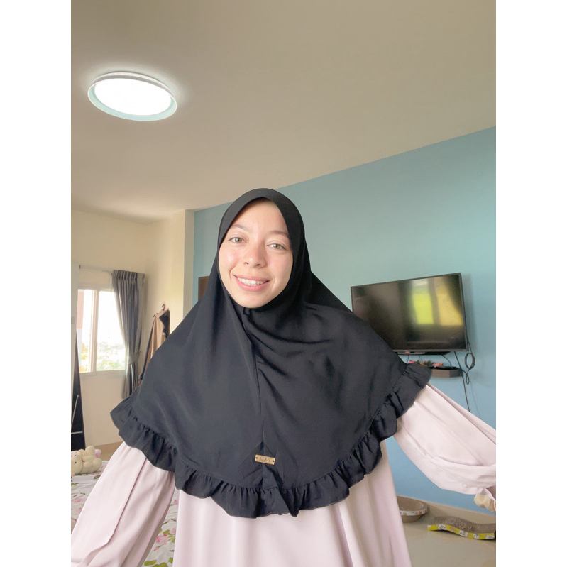 hijab ฮิญาบมินิกุ๊กไก่ ฮิญาบระบาย ผ้าคลุมผม