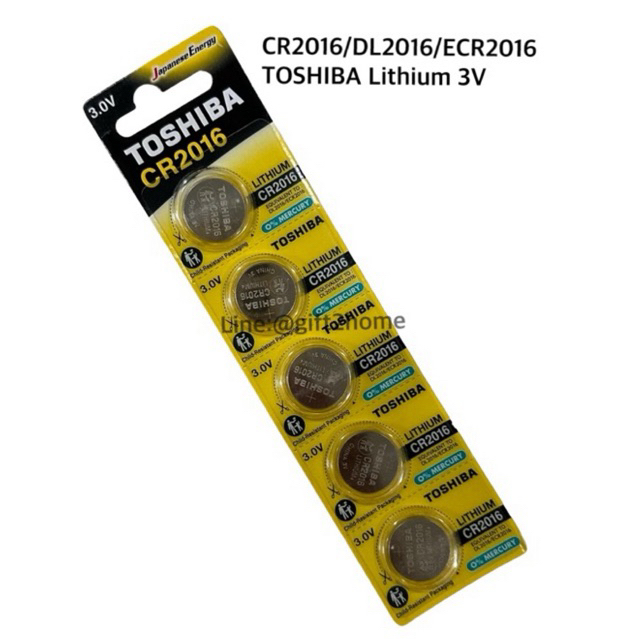ถ่านTOSHIBA Lithium CR2016 3V ของแท้
