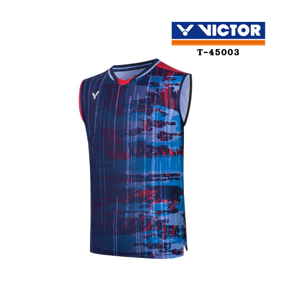 VICTOR เสื้อกีฬาแบดมินตัน เสื้อกีฬาแขนกุด รุ่น T-45003