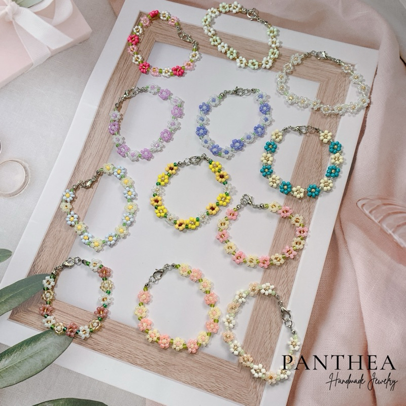 Pantheadesign กำไลลูดปัดลายดอกไม้โทนสีใหม่ ลิงก์ที่ 2 มีไซส์ใหญ่
