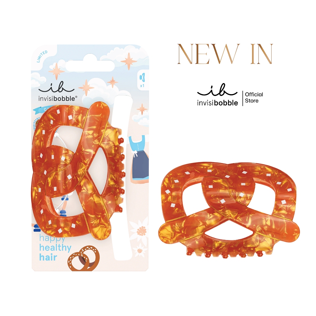 invisibobble กิ๊บหนีบผม กิ๊บติดผม ผมไม่เป็นรอย รุ่น Clipstar Pretzels Brezn (1 กล่องบรรจุ 1 ชิ้น)