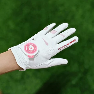 DDAM GOLF ถุงมือกอล์ฟผู้หญิง ผ้าไมโครไฟเบอร์ สีขาวชมพู 1 ชิ้น ns korea