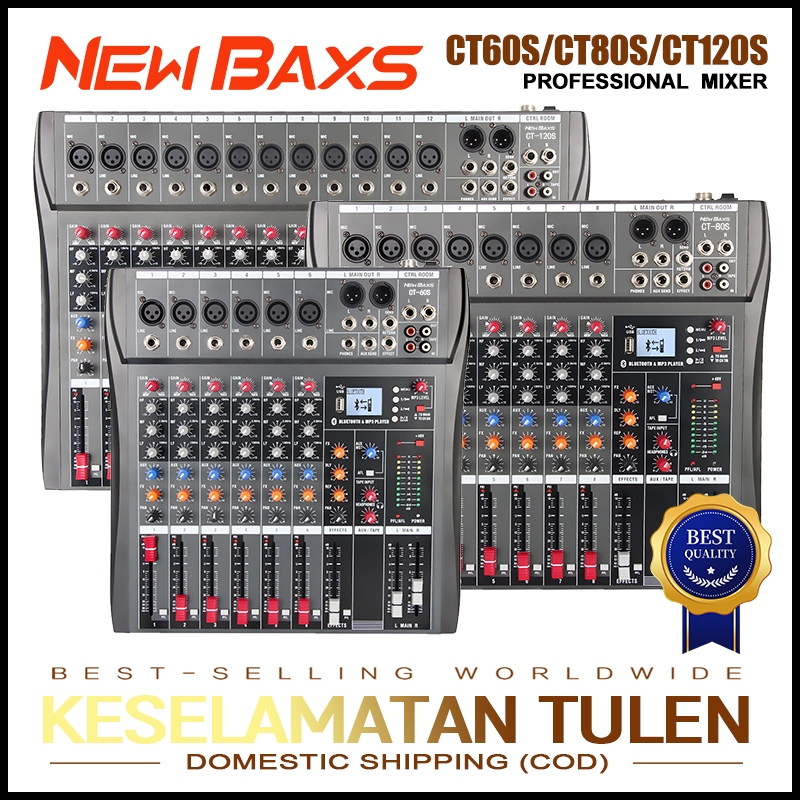 NEW BAXS CT-60S/CT80S/CT120S professional mixer 6/8/12 channel support for PC/US