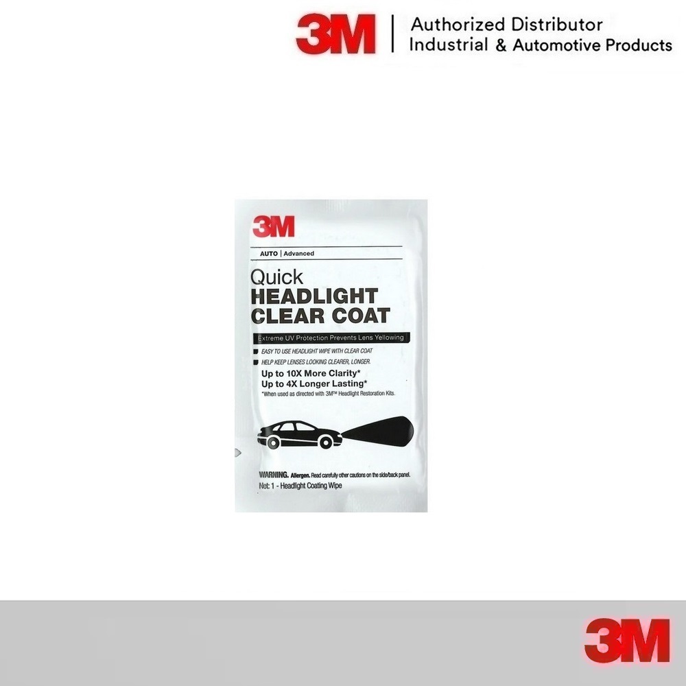 (x1 ซอง) 3M 32516 แผ่นน้ำยาเคลือบไฟหน้ารถ สำหรับเคลือบใสไฟหน้ารถ Quick Headlight Clear Coat