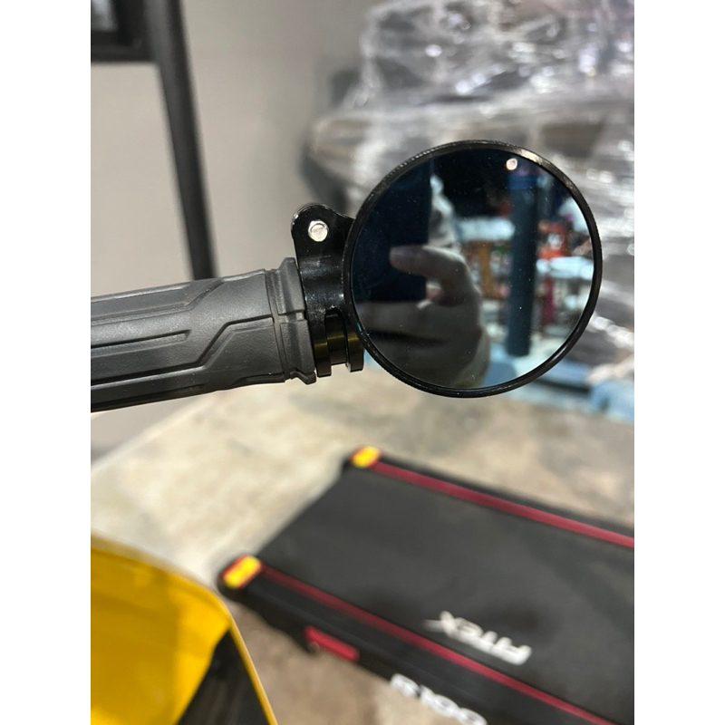 กระจกปลายแฮนด์ กระจกมองข้าง ทรงกลม อลูมิเนียมCNC เลนส์กระจกตัดแสงสีฟ้า ตรงรุ่น Honda Giorno/Click160 - รูปที่ 4