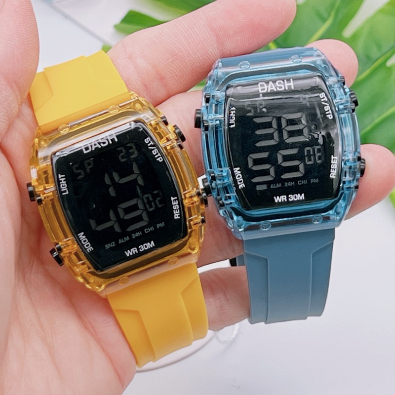 นาฬิกาแบรนแท้ กันน้ำ 100% ขอบใส ตัวเรือนดูง่าย ตัวเลขชัดเจน ขนาด 36 มม สายยาง