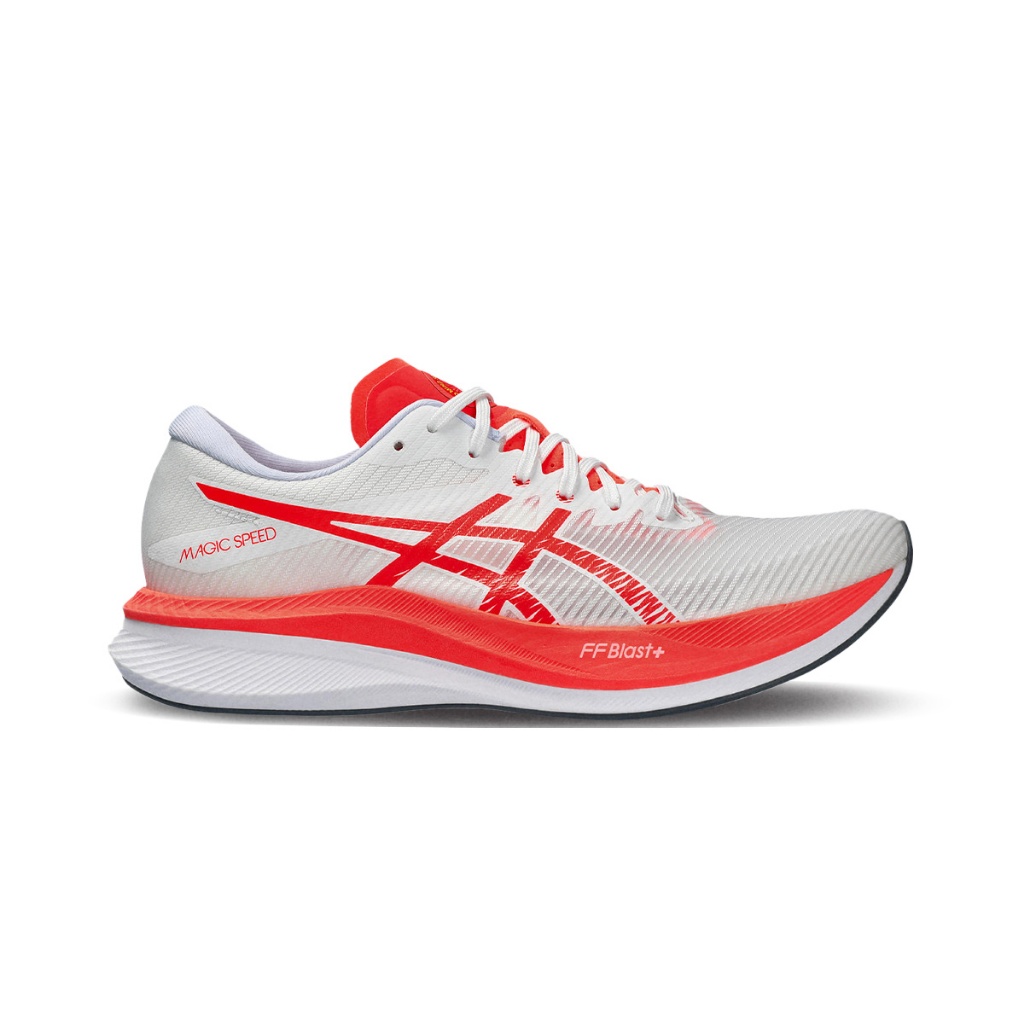ASICS M MAGIC SPEED 3 - WHITE/SUNRISE RED รองเท้าวิ่ง ผู้ชาย เอสิคส์ MAGIC SPEED 3 สีขาว