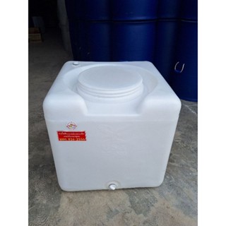 ถังน้ำ300ลิตรทรงสี่เหลี่ยมสีขาว ผลิตใหม่มือ1 มีมอก.มีวาวล์น้…