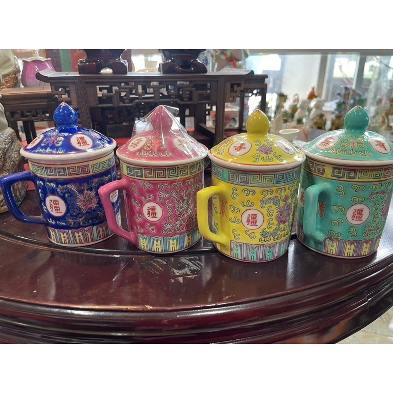 พร้อมส่ง!!! แก้วน้ำ แก้วชา เซรามิกจีนลายบ่งซิ่ว