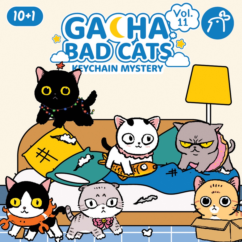 พวงกุญแจสุ่ม Keychain Mystery Gachabadcats Vol.11