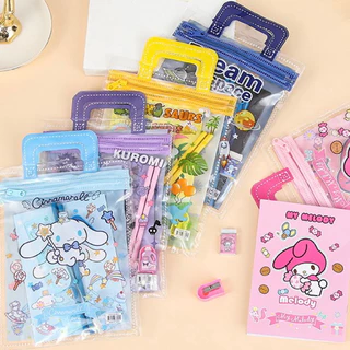 ชุดเครื่องเขียนลายการ์ตูน (พร้อมส่ง) 1 ชุดมี 5 ชิ้น ดินสอ กบเหลา ไม้บรรทัด สมุด ของวันเด็ก ของขวัญวันเด็ก ของแจก