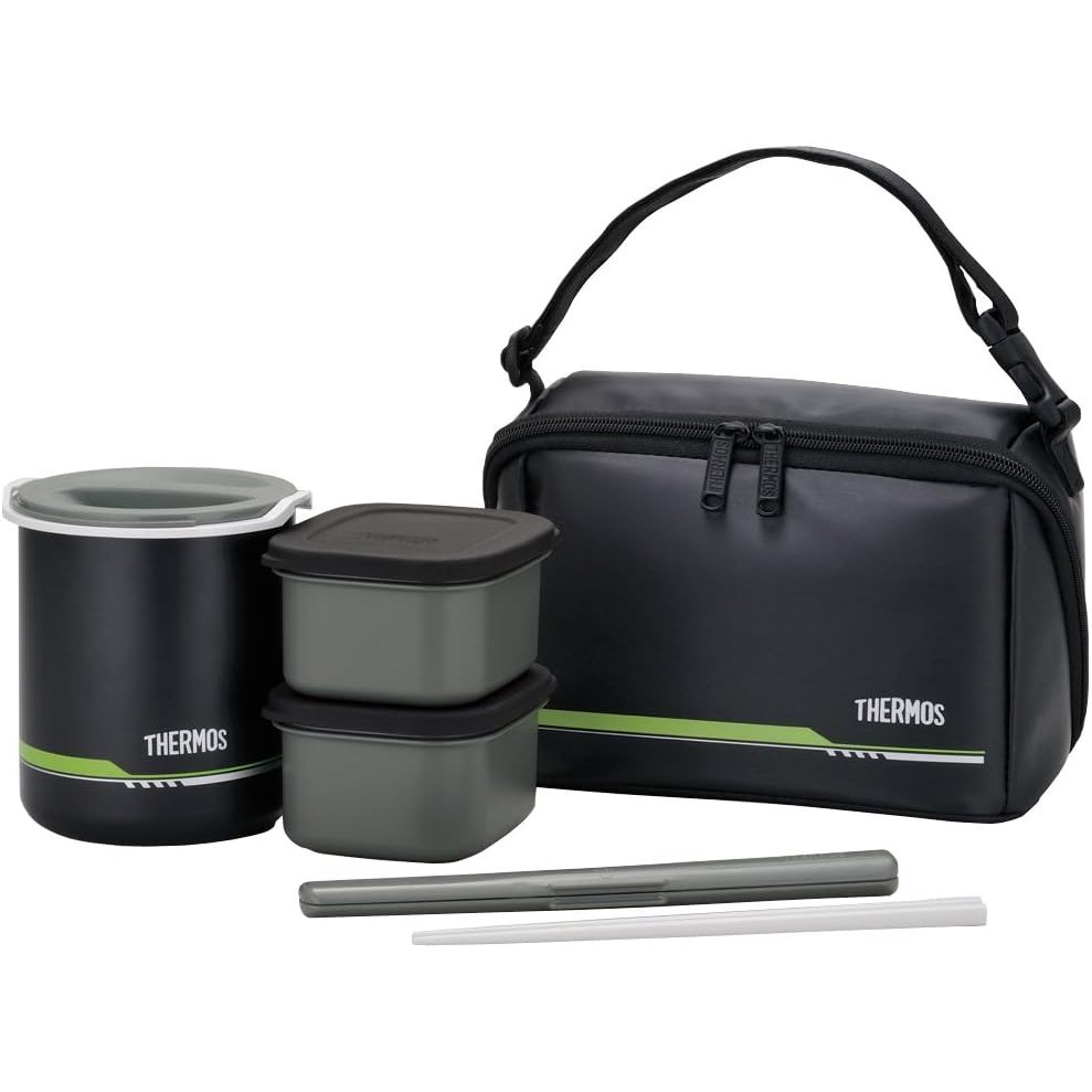 กระติกน้ำร้อน Thermos กล่องข้าวเก็บความร้อน สีดำด้าน เครื่องใช้บนโต๊ะอาหารจากญี่ปุ่น