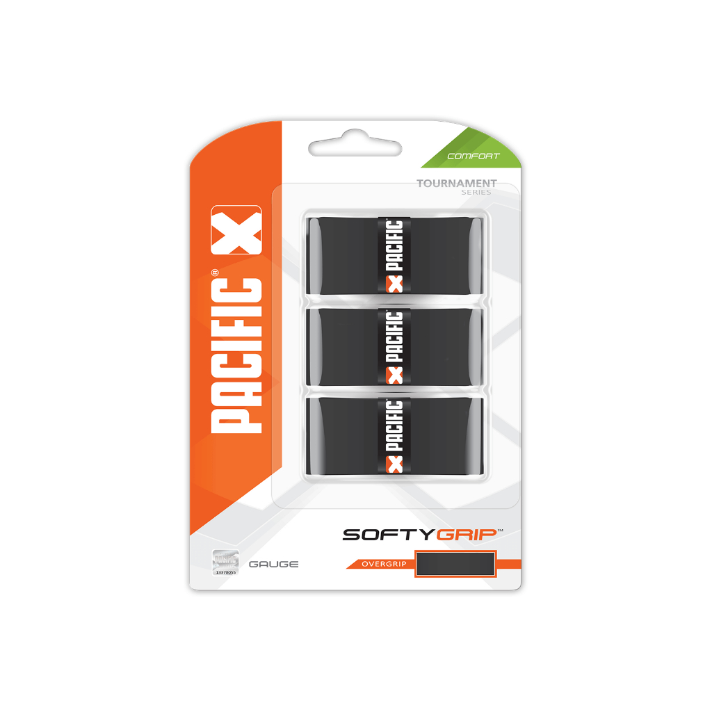 PACIFIC พันด้าม Softy Grip (1x3) /(Over Grip) สำหรับพันด้ามเทนนิส และไม้แร็คเก็ตอื่นๆ (PC 3780)