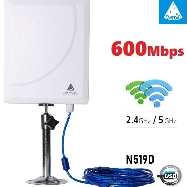 USB Wifi Adapter ตัวรับสัญญาณ Wifi ระยะไกล High Power Antenna Long Range Built in Power Amplifier Chip (PA Chip) No.0507