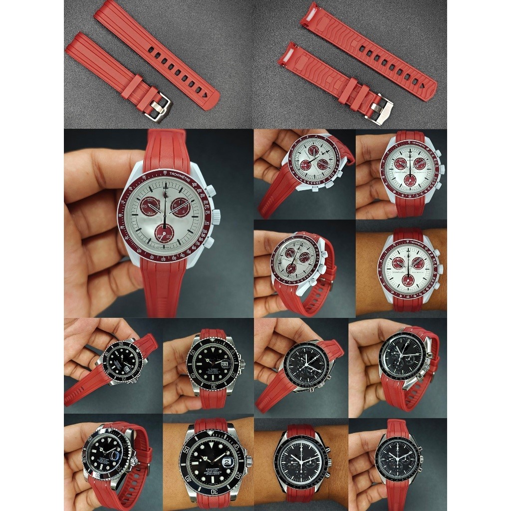 สายนาฬิกาแบบยางรุ่น Curved End Rubber SM Style for Omega X Swatch