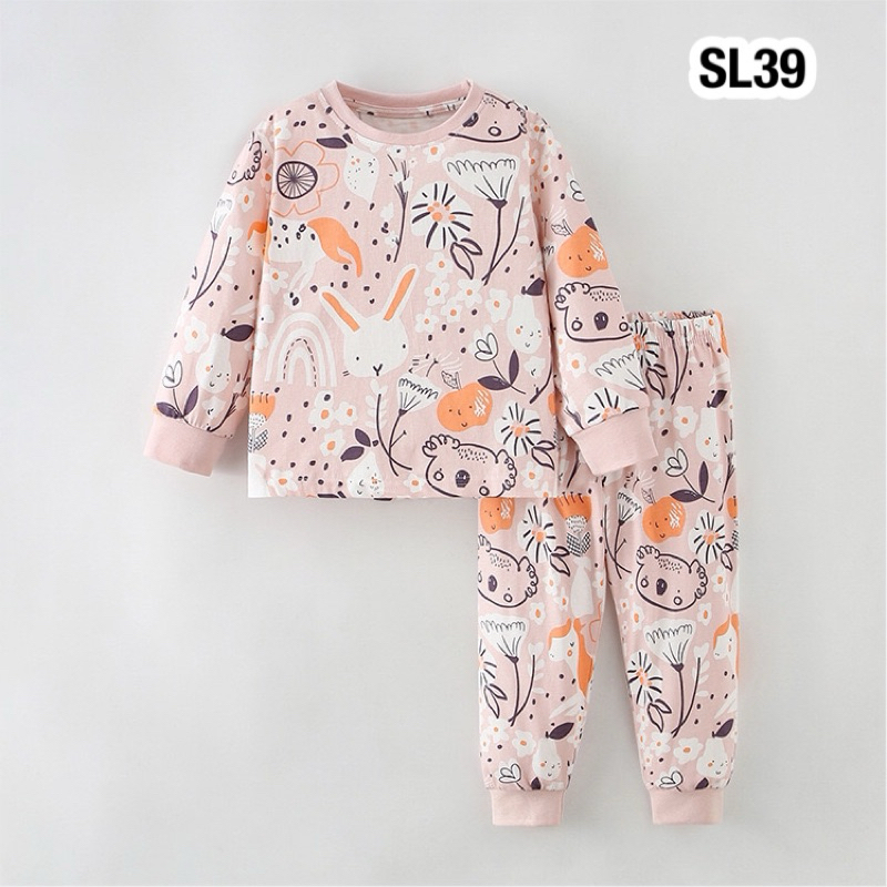💥พร้อมส่งจากไทย💥 SL39 ชุดนอนผ้าคอตตอน 100% เนื้อผ้านุ่มสบาย ลายน่ารัก