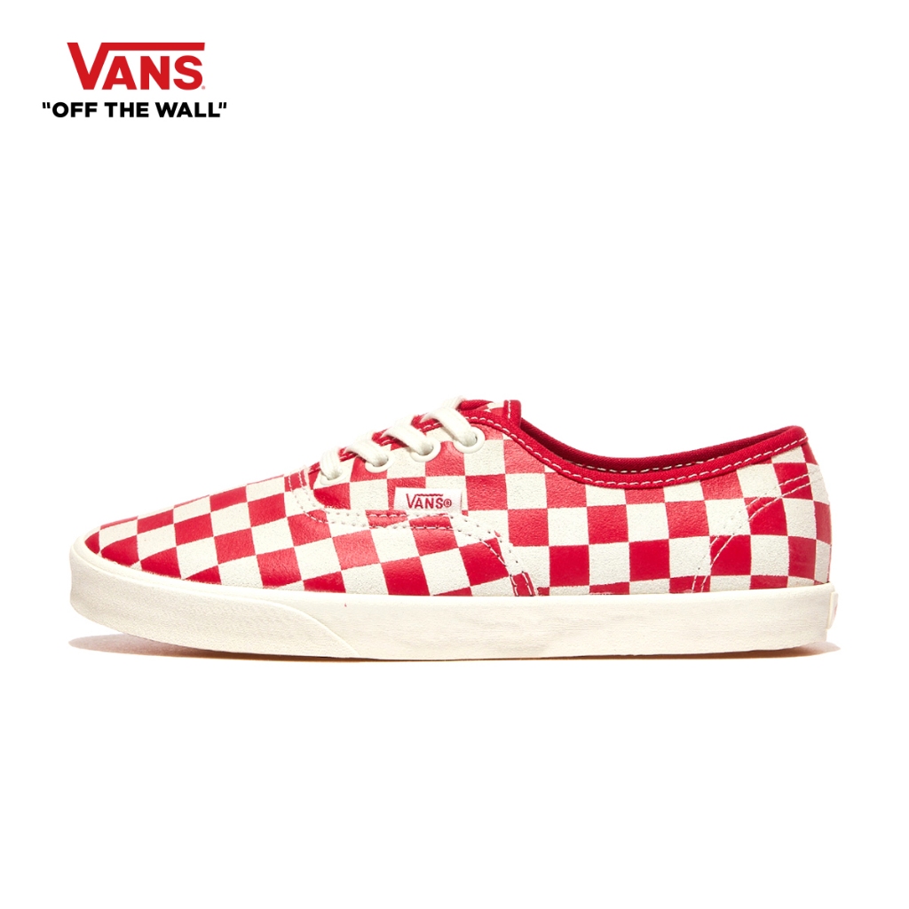 VANS AUTHENTIC LOWPRO - CHECKERBOARD RED รองเท้าผ้าใบ ชาย หญิง